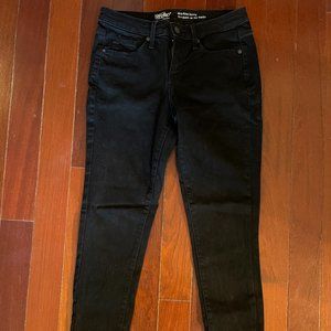 Mossimo Black Mid Rise Skinny Jeans (Size 2/26)